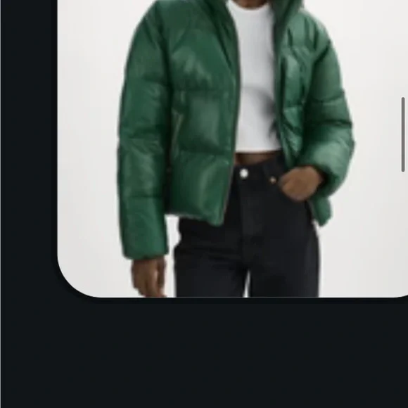 Lamarque Forest Green Puffer Jacket - Picture 3 of 4